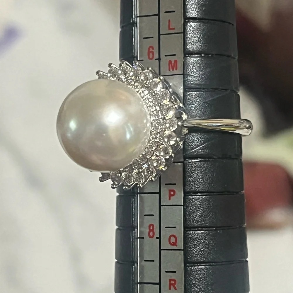 White Pearl Cocktail Ring